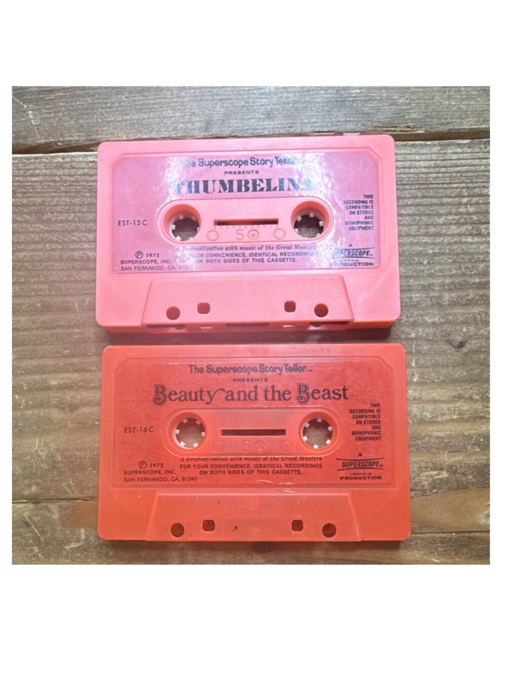 Superscope Story Teller Thumbelina Beauty Beast Cassette Superscope 1975 EST-15…